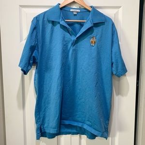 Royal Lytham and St Anne’s Golf Club Peter Millar blue polo